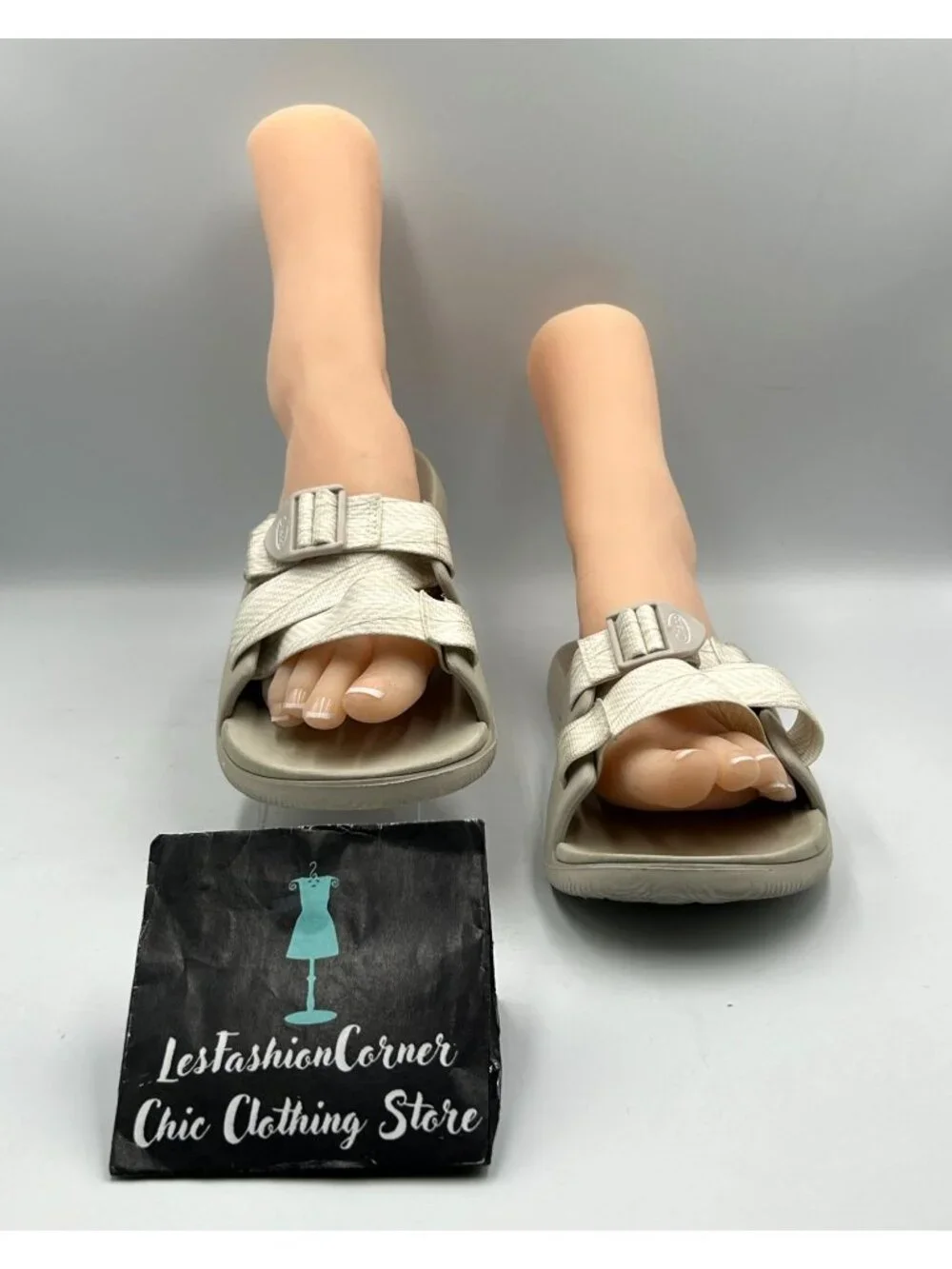 Chaco Women's Beige Chillos Slide Adjustable Straps Size 9 3360 - Picture 9 of 16